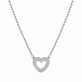 Nomination Soffio Damore Necklace, Heart, Cubic Zirconia, Sterling Silver