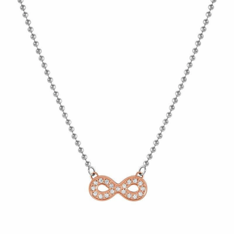 Nomination Soffio Damore Necklace, Infinity, Cubic Zirconia, Rose Gold