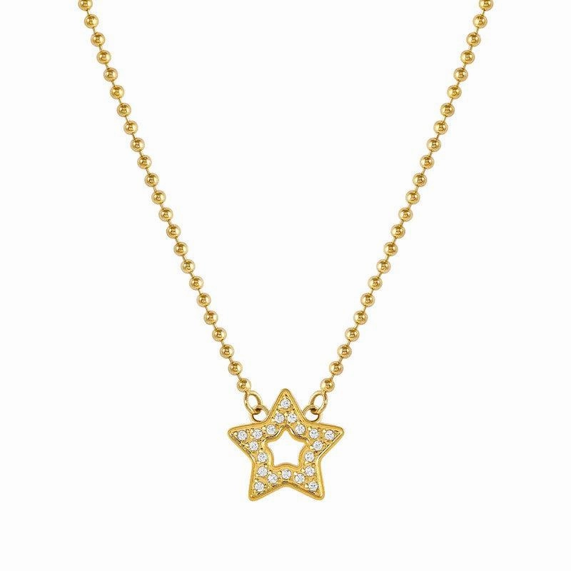 Nomination Soffio Damore Necklace, Star, Cubic Zirconia, Gold