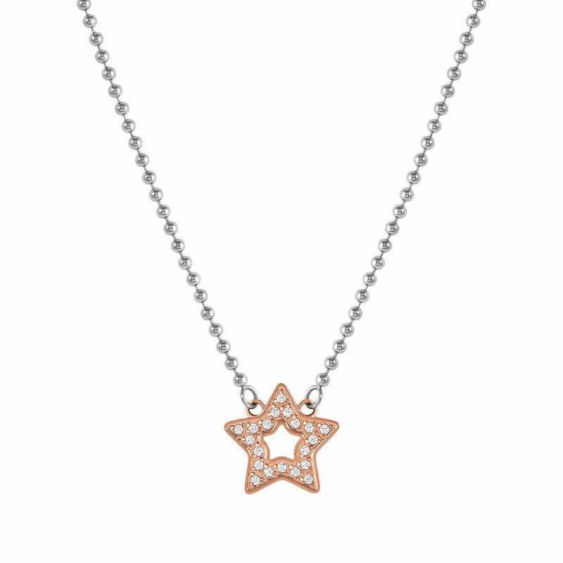 Nomination Soffio Damore Necklace, Star, Cubic Zirconia, Rose Gold