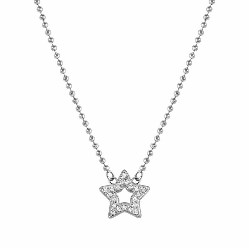 Nomination Soffio Damore Necklace, Star, Cubic Zirconia, Sterling Silver
