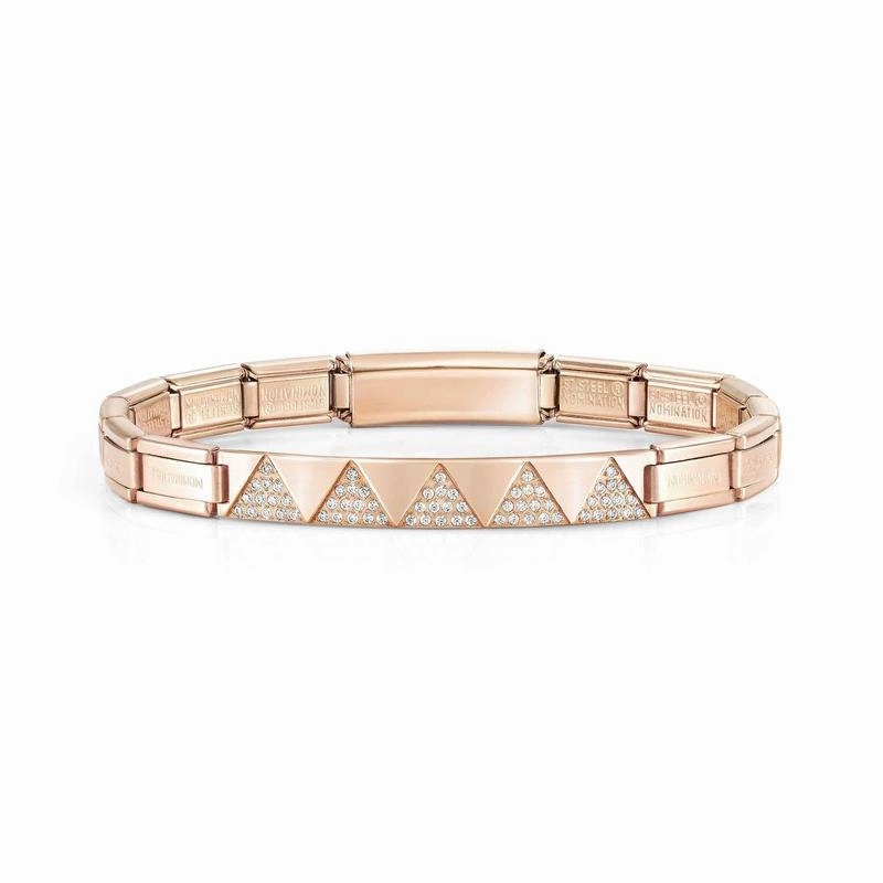 Nomination Steel Rose Trendsetter Bracelet, Pyramids