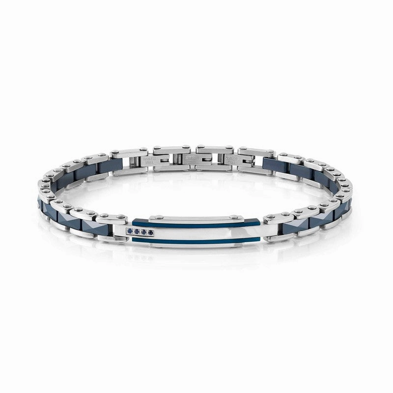 Nomination Strong Diamond Ceramic Bracelet, Sapphire, Bue, Stainless Steel
