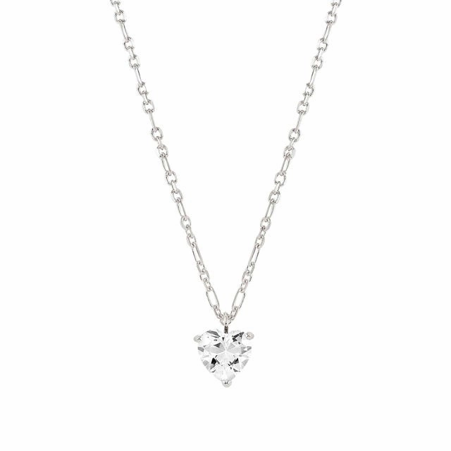 Nomination Sweetrock Necklace, Heart, Cubic Zirconia, Sterling Silver