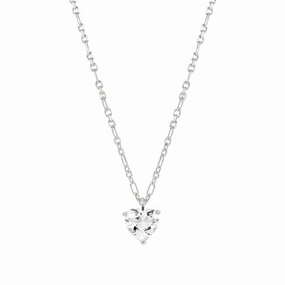 Nomination Sweetrock Necklace, Heart, Cubic Zirconia, Sterling Silver