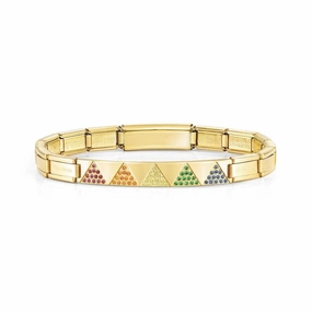 Nomination Trendsetter Bracelet,Yellow, Coloured Pyramids