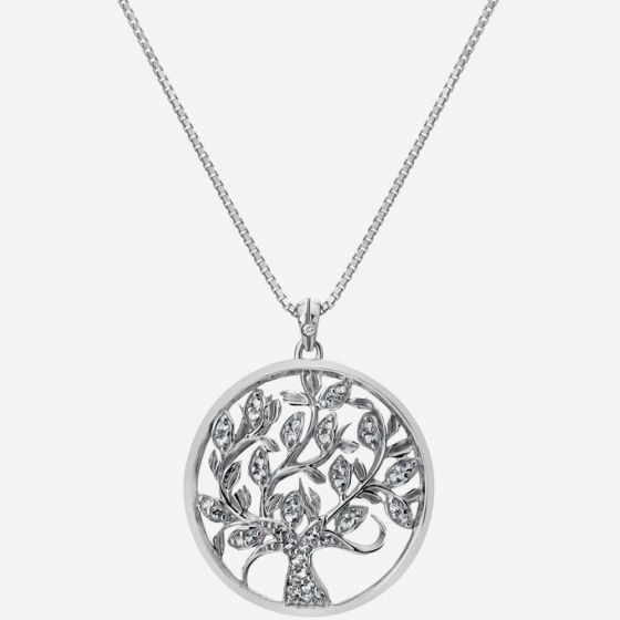 Nurture Circle White Topaz Pendant & Chain