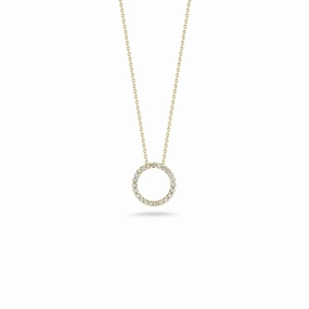 Open Circle Diamond Necklace