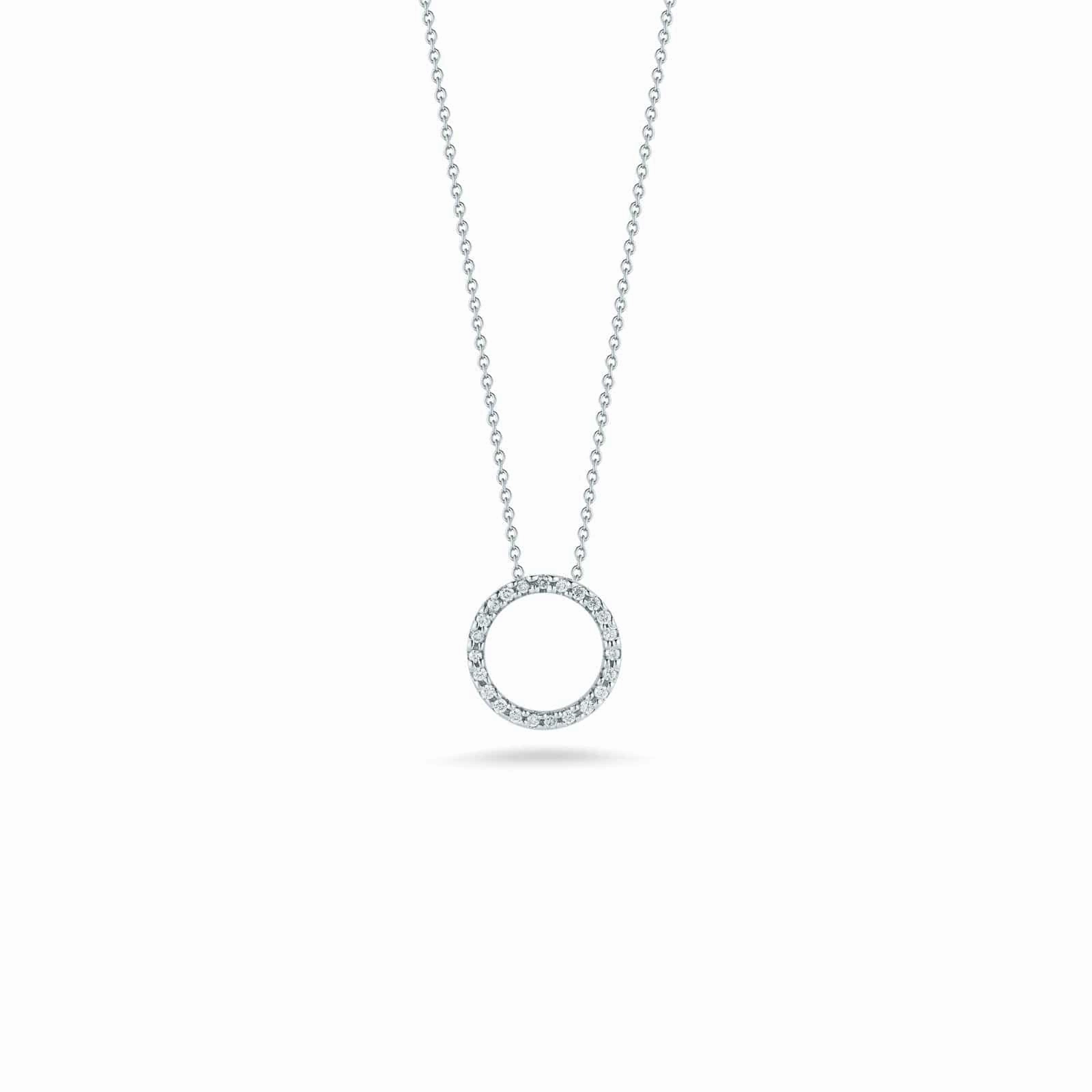 Open Circle Diamond Necklace