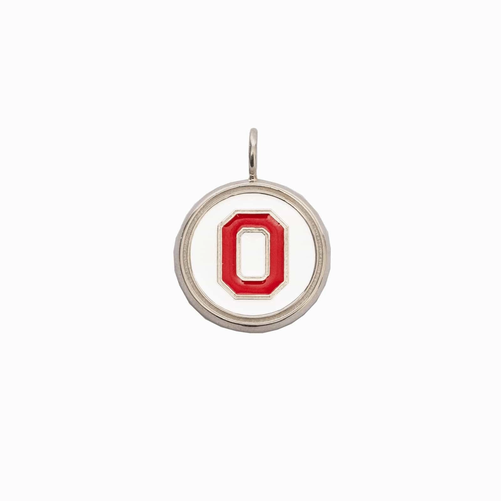 OSU Block "O" Charm with Red and White Enamel