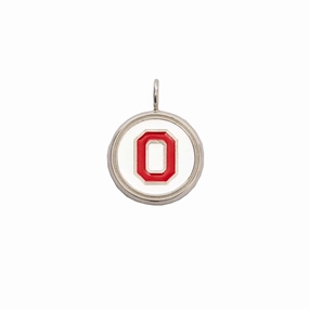 OSU Block "O" Charm with Red and White Enamel