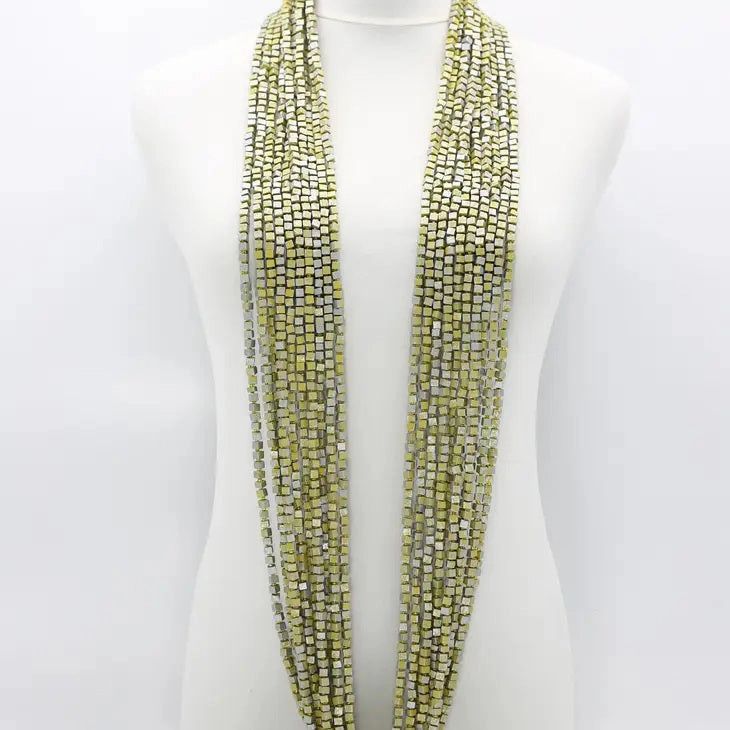 PASHMINA NECKLACE HAND PAINTED 10 STRAND