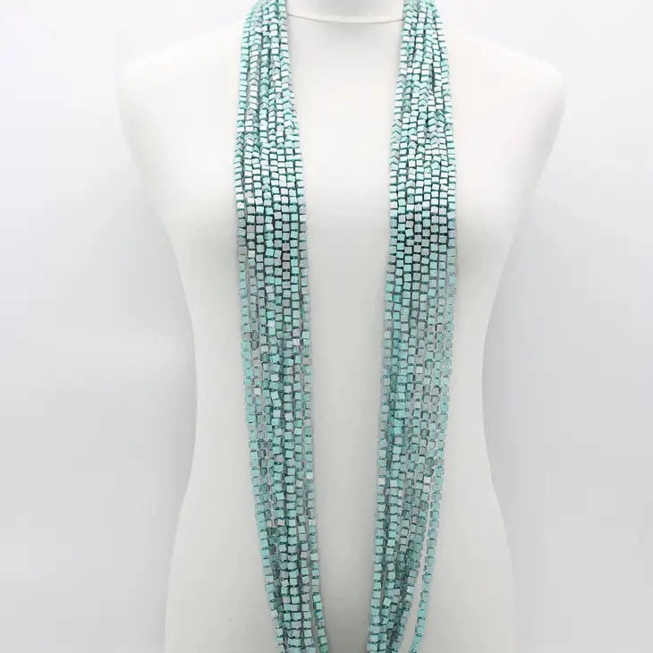 PASHMINA NECKLACE HAND PAINTED 10 STRAND