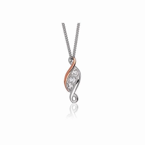Past Present Future Sterling Silver Pendant with Topaz