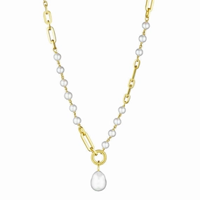 Pearl Chain Link Necklace