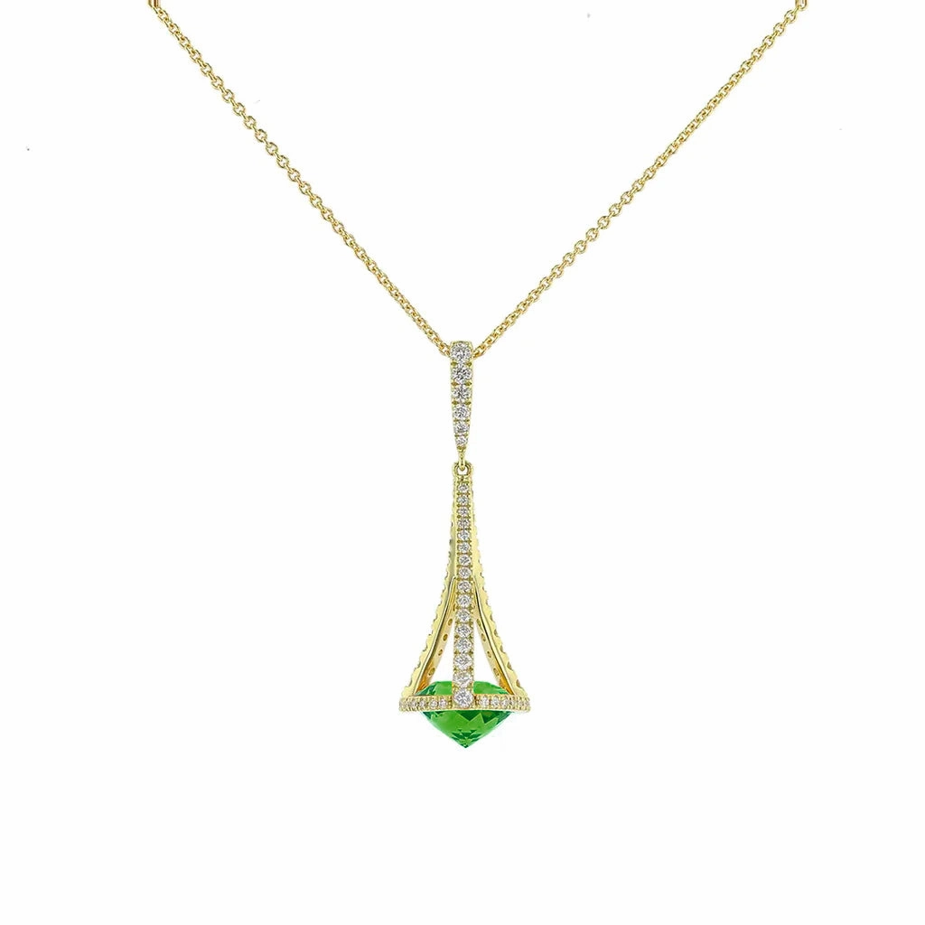 Peridot & Diamond Chandelier Pendant