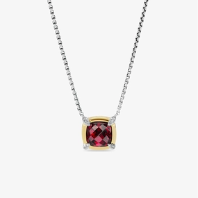 Petite Chatelaine Pendant with Garnet and Diamonds