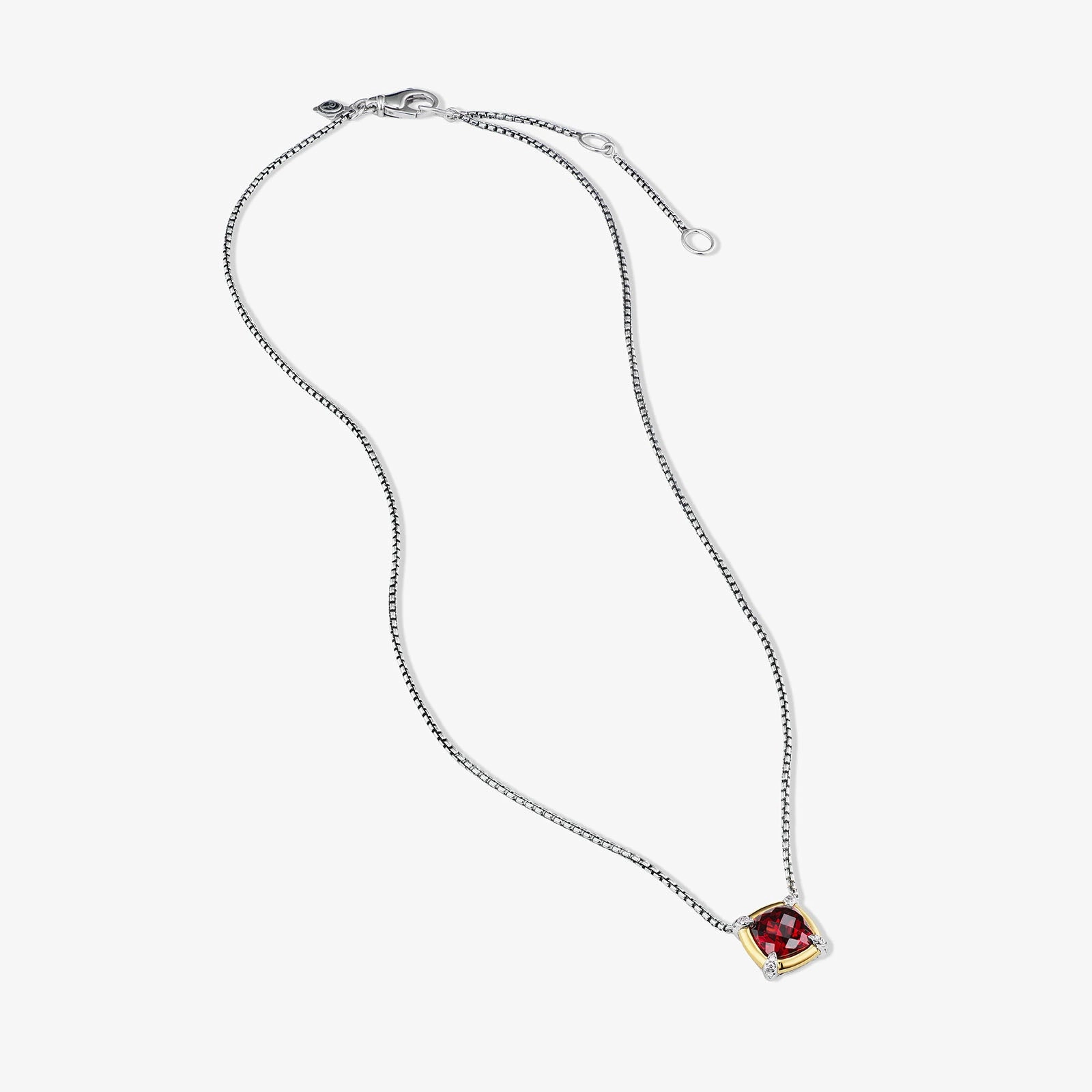 Petite Chatelaine Pendant with Garnet and Diamonds