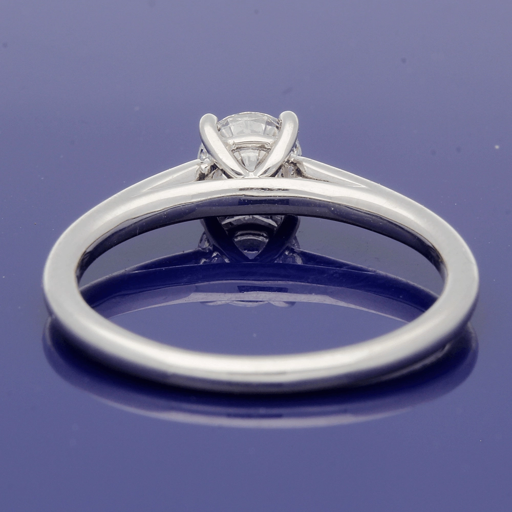 Platinum 0.50ct Certificated Round Brilliant Cut Diamond Solitaire Engagement Ring