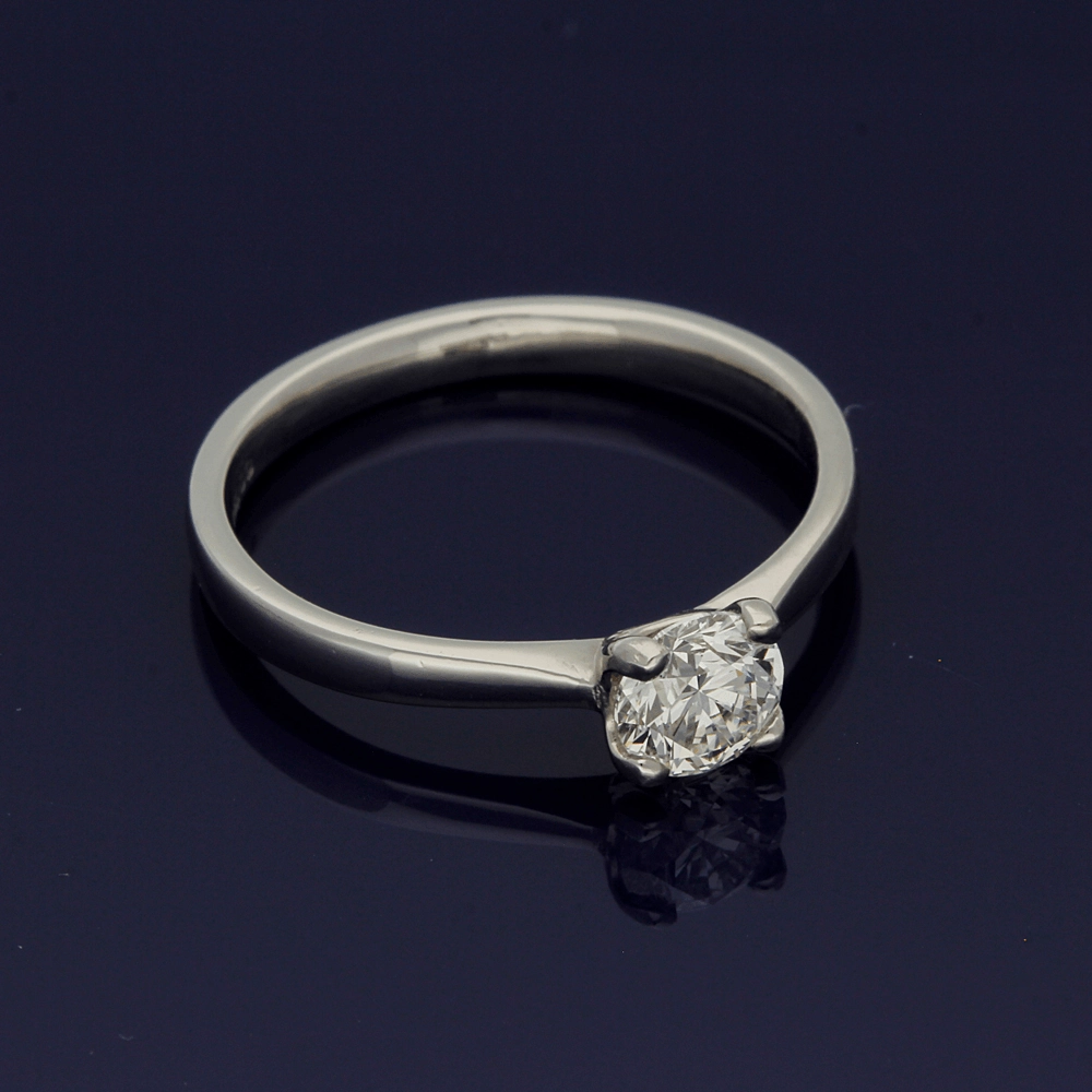 Platinum 0.50ct Certificated Round Brilliant Cut Diamond Solitaire Ring?