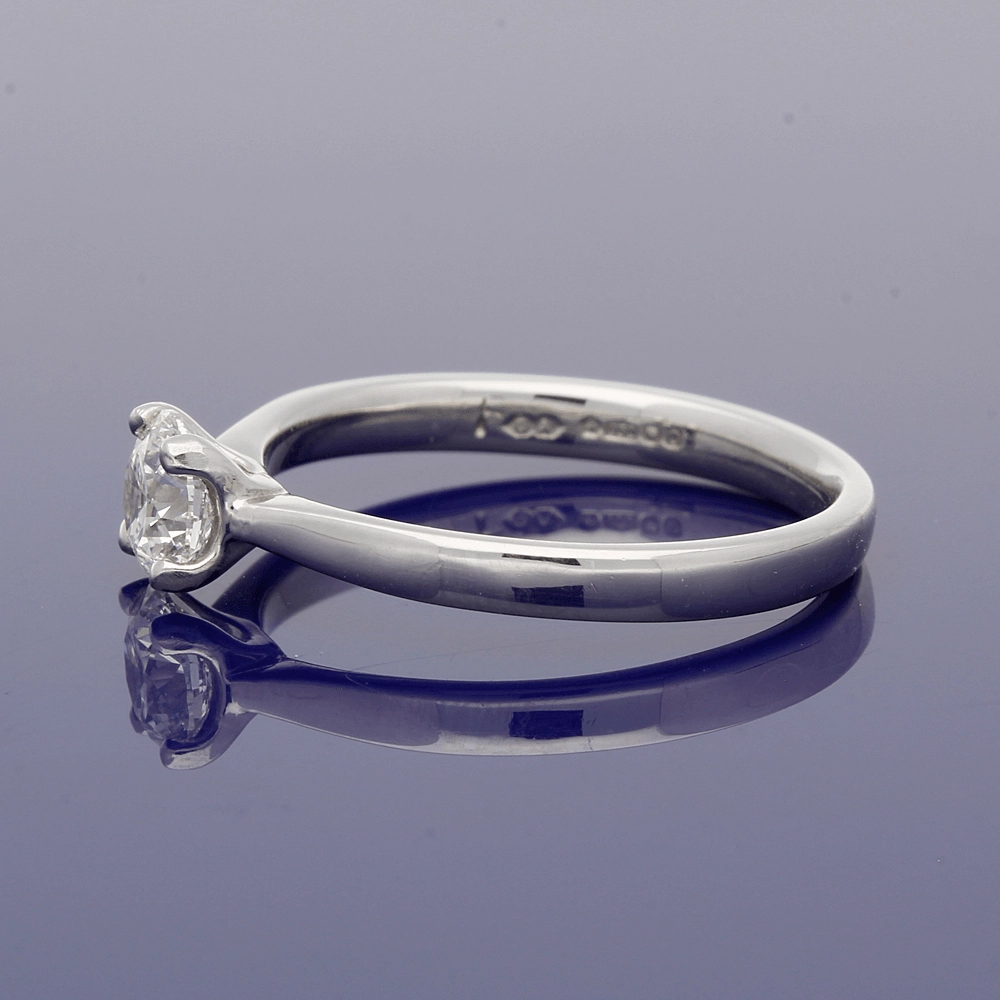 Platinum 0.50ct Certificated Round Brilliant Cut Diamond Solitaire Ring?
