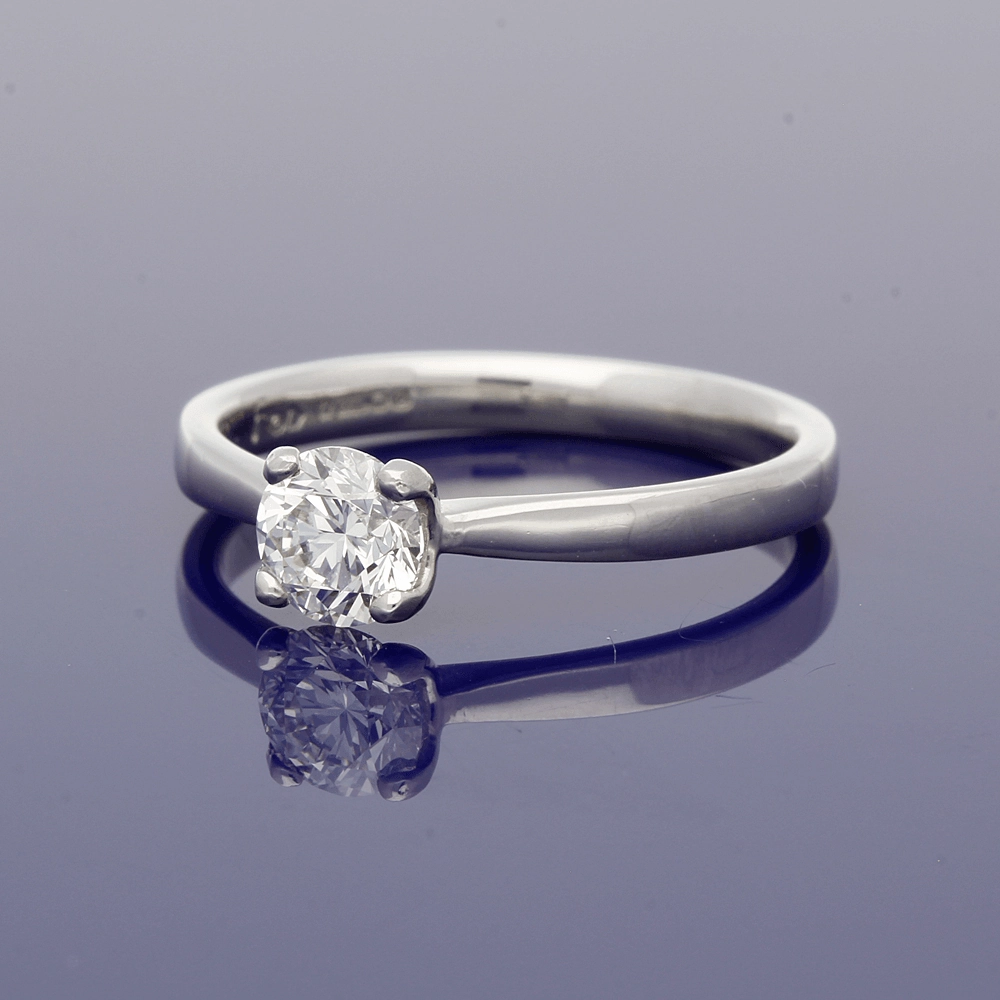 Platinum 0.50ct Certificated Round Brilliant Cut Diamond Solitaire Ring?