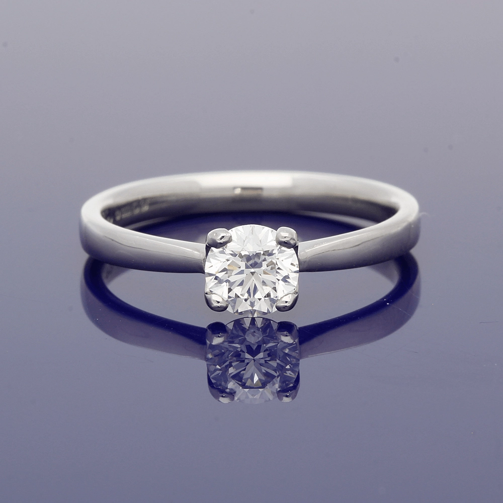 Platinum 0.50ct Certificated Round Brilliant Cut Diamond Solitaire Ring?