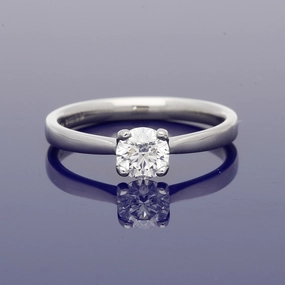 Platinum 0.50ct Certificated Round Brilliant Cut Diamond Solitaire Ring?