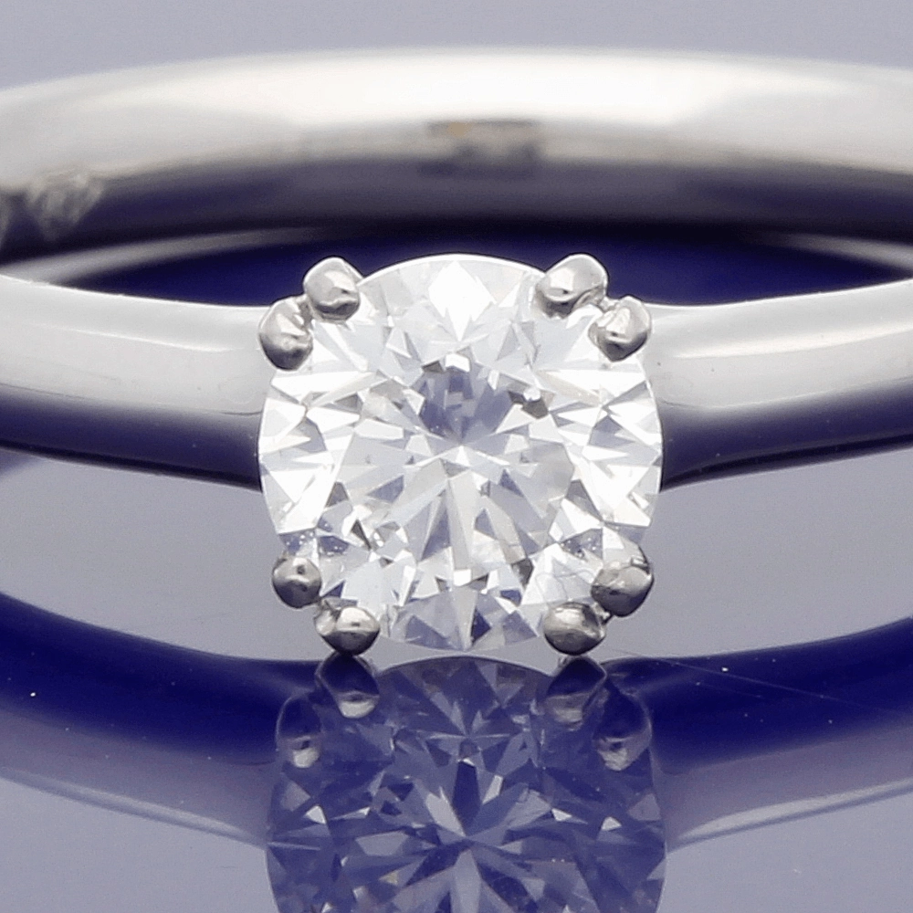 Platinum 0.70ct Certificated Diamond Solitaire Engagement Ring