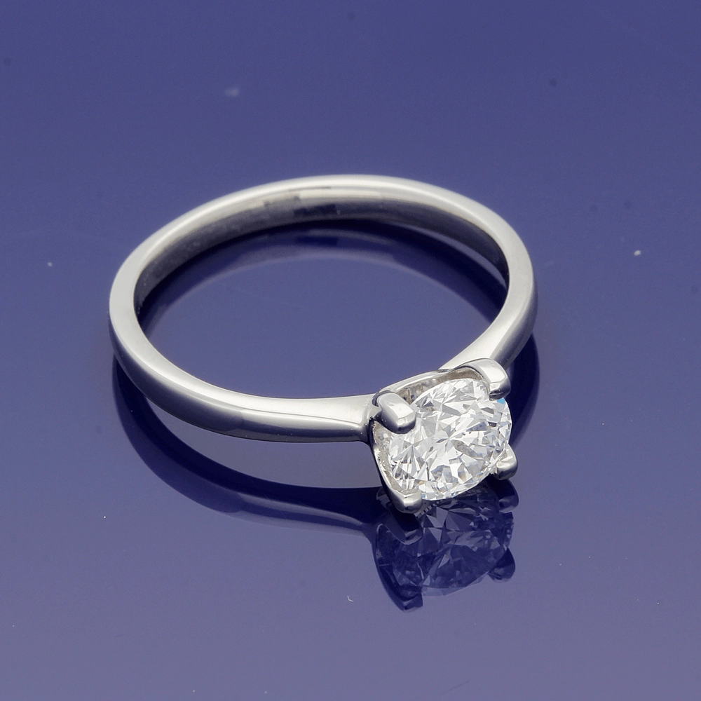 Platinum 0.90ct Certificated Round Brilliant Cut Diamond Solitaire Ring