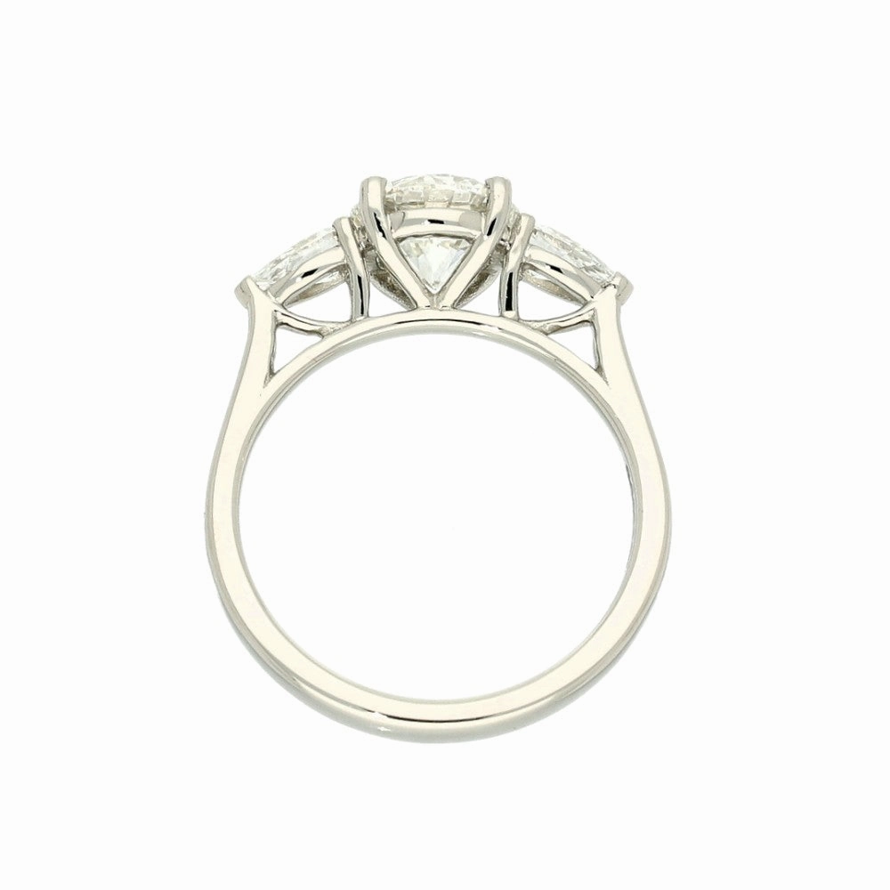Platinum 1.93ct Laboratory-Grown  Diamond Trilogy Ring