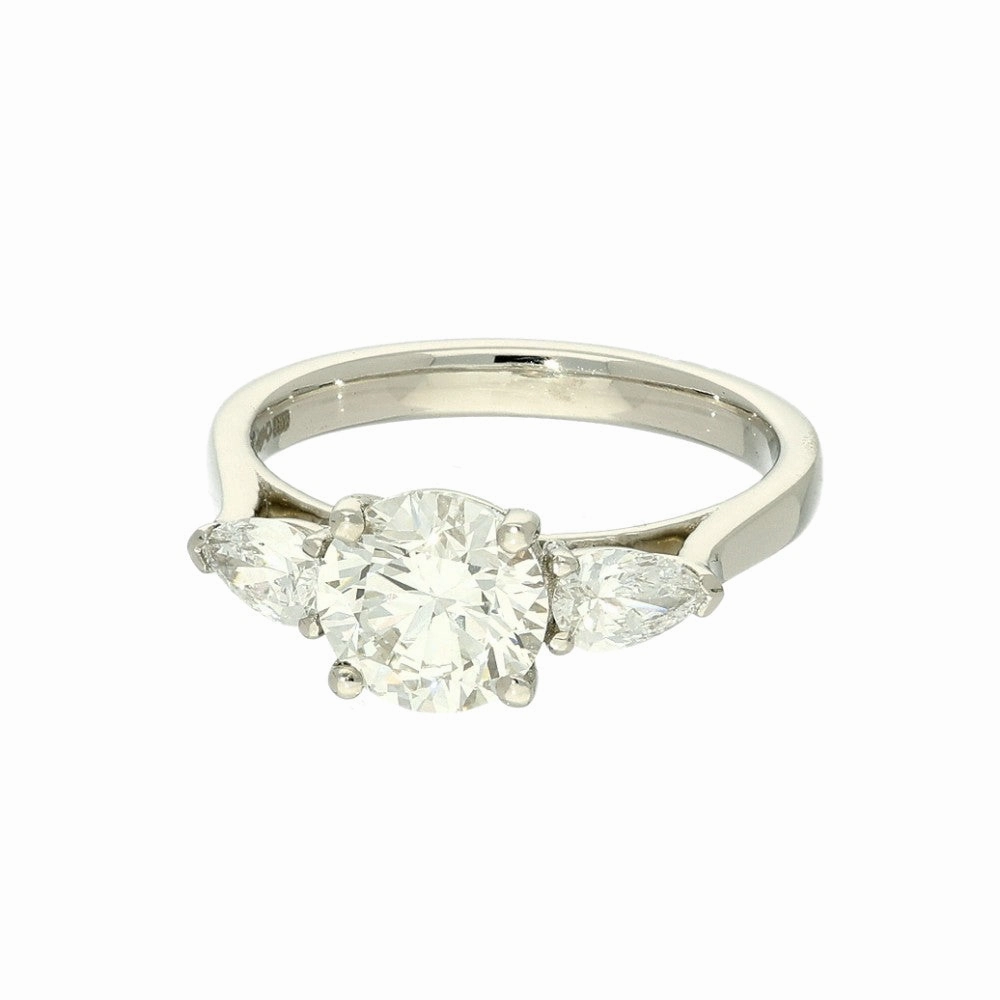 Platinum 1.93ct Laboratory-Grown  Diamond Trilogy Ring