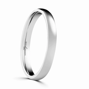 Platinum 2.5mm Lightweight Court Wedding Band