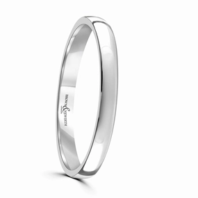 Platinum 2mm Lightweight Court Wedding Band