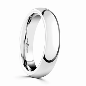 Platinum 4mm Heavy Court Wedding Band