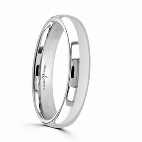 Platinum 4mm Medium Court Wedding Band