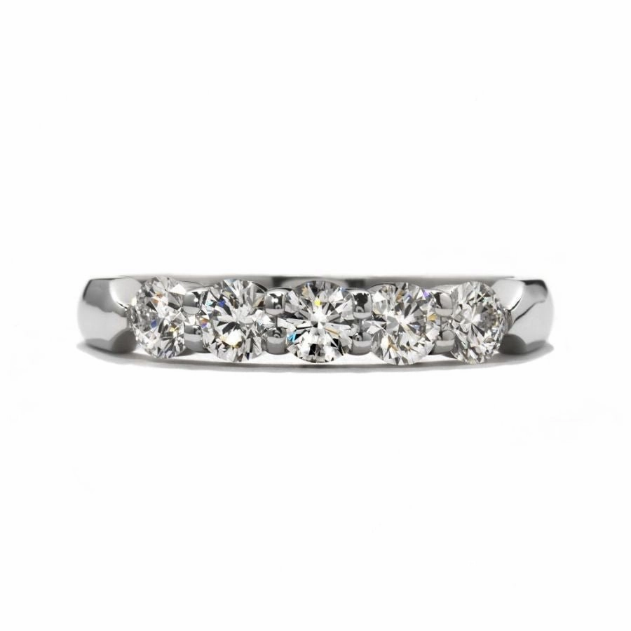 Platinum 5 Stone Diamond Eternity Ring