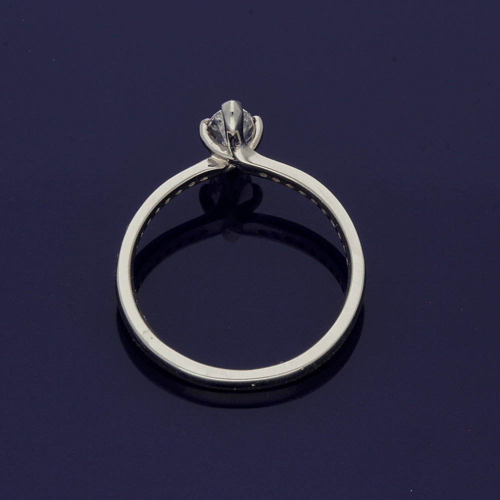 Platinum Certificated 0.54ct Marquise Solitaire Ring?with Diamond Shoulders