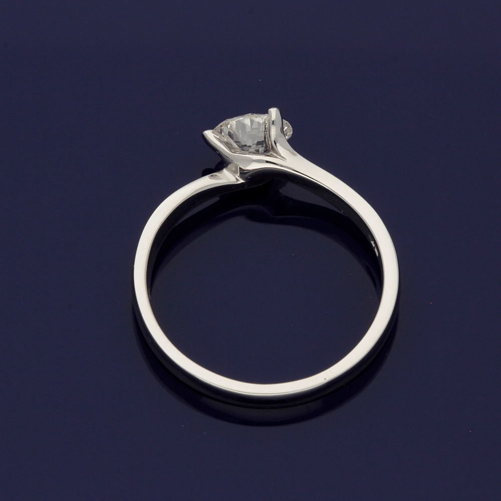 Platinum Diamond 0.70ct Solitaire Twist Ring