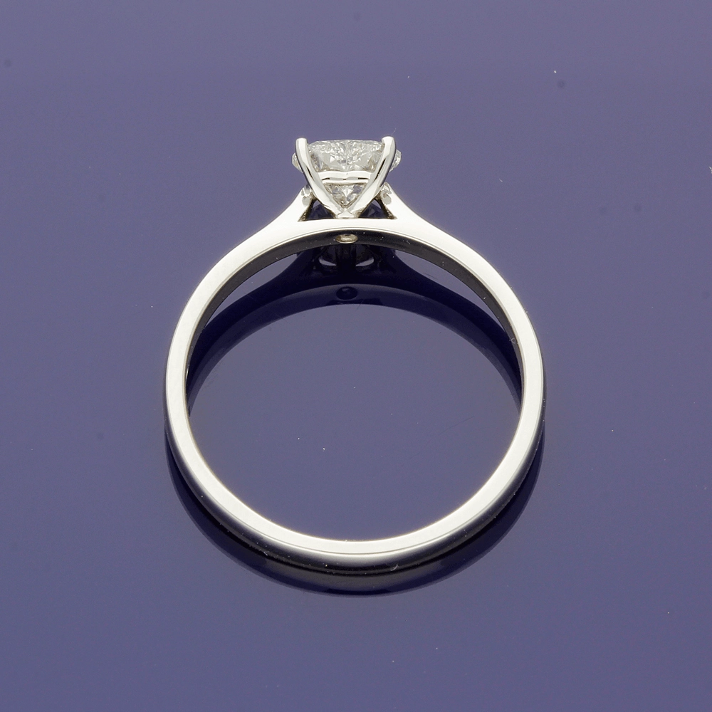Platinum Heart Shape 0.57ct Diamond Solitaire Engagement Ring - Certificated