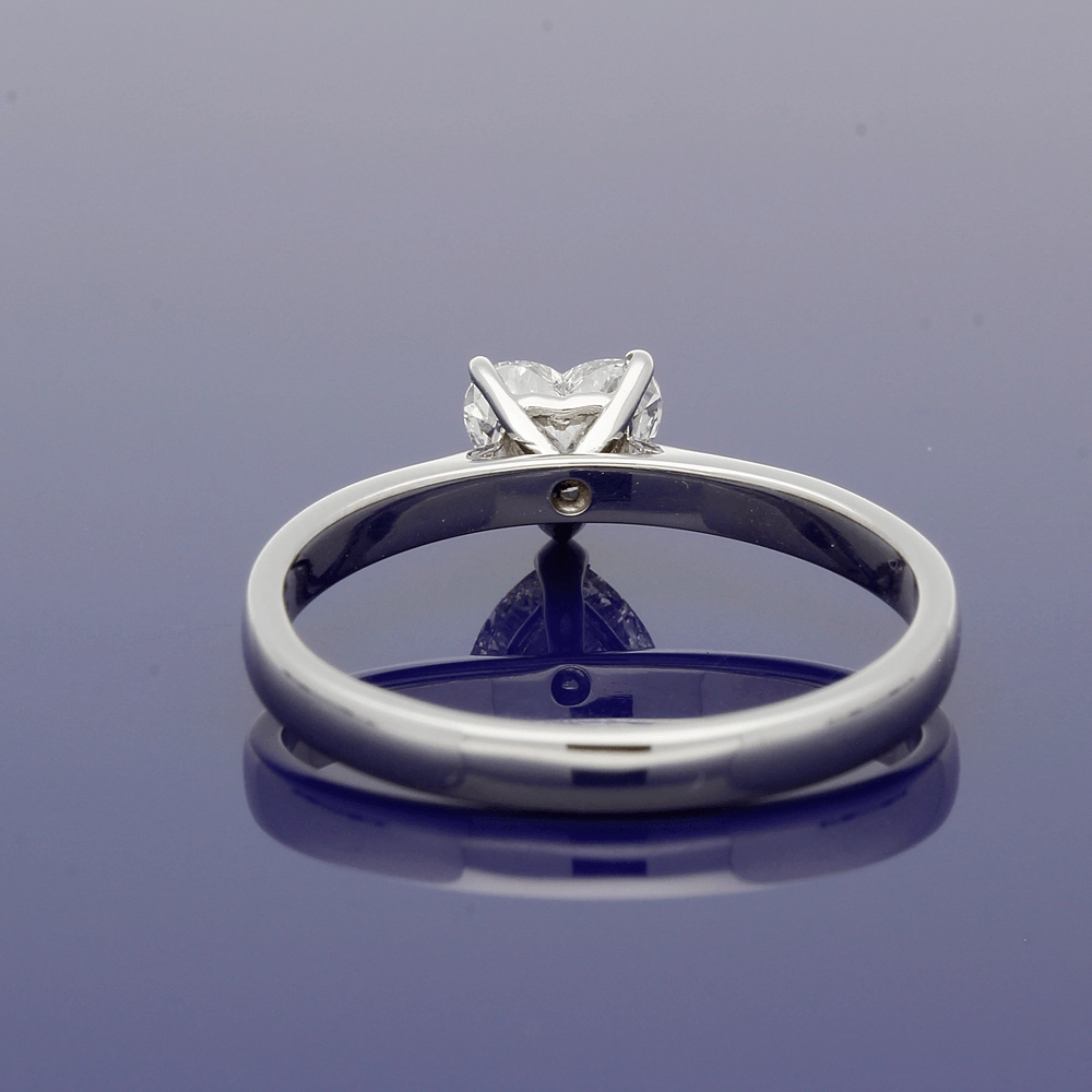 Platinum Heart Shape 0.57ct Diamond Solitaire Engagement Ring - Certificated