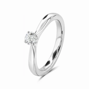 Platinum solitaire diamond ring