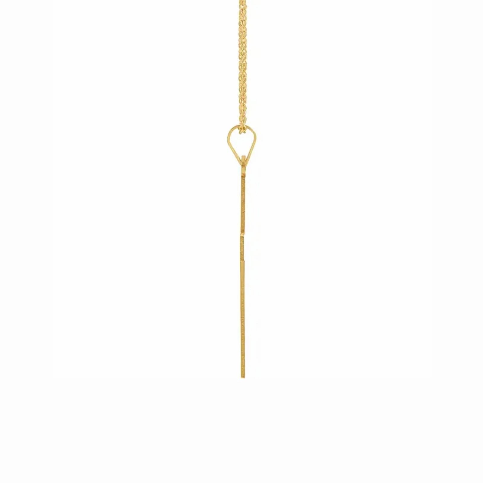 Polished Cross Necklace in Yellow Gold