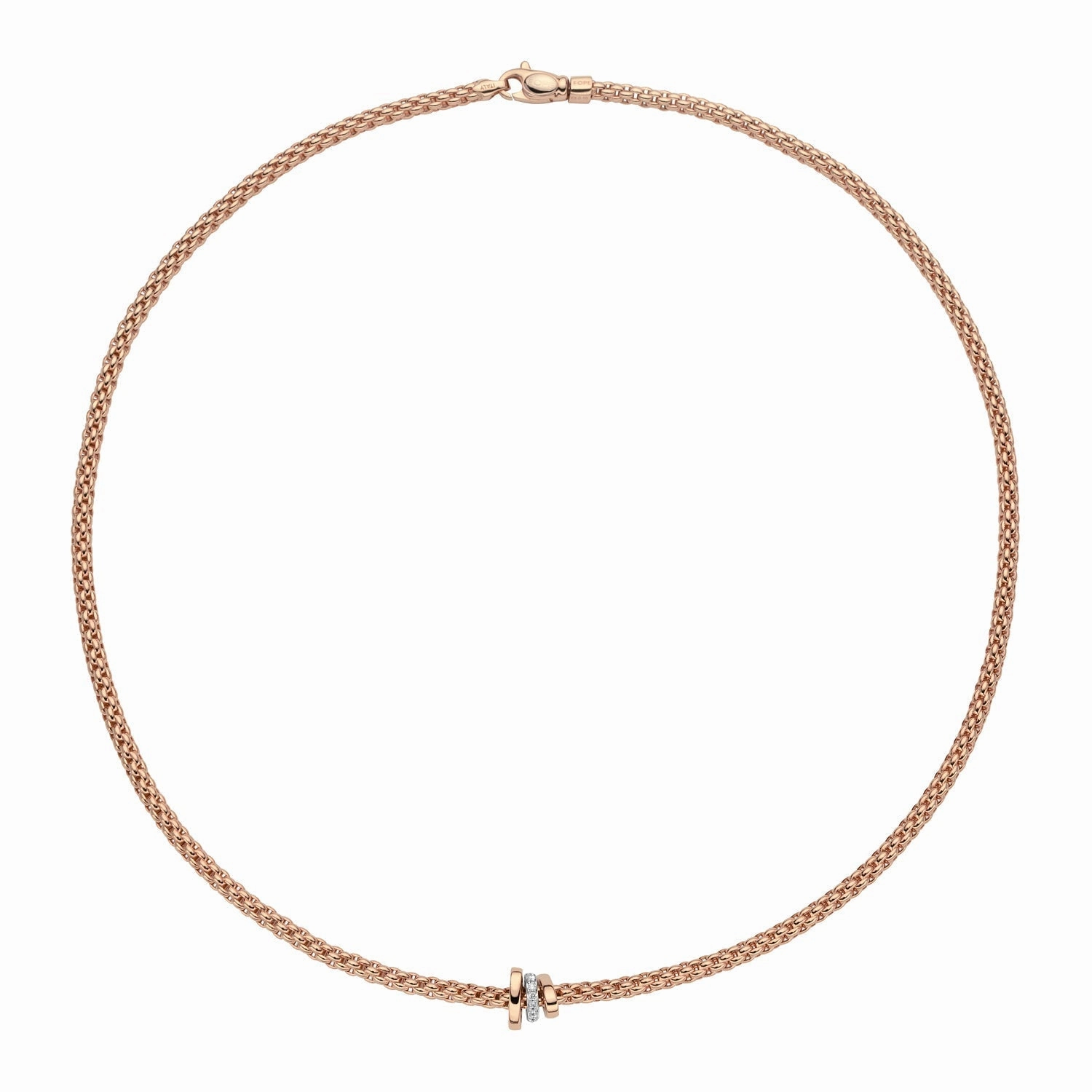Prima Rope Necklace Wht dia 0.10ct - 18ct White gold
