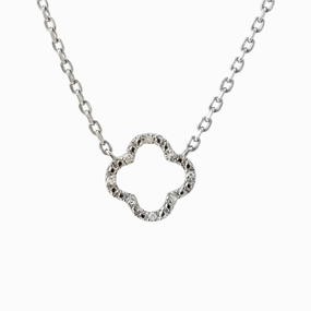 Quatrefoil Necklace with Diamonds