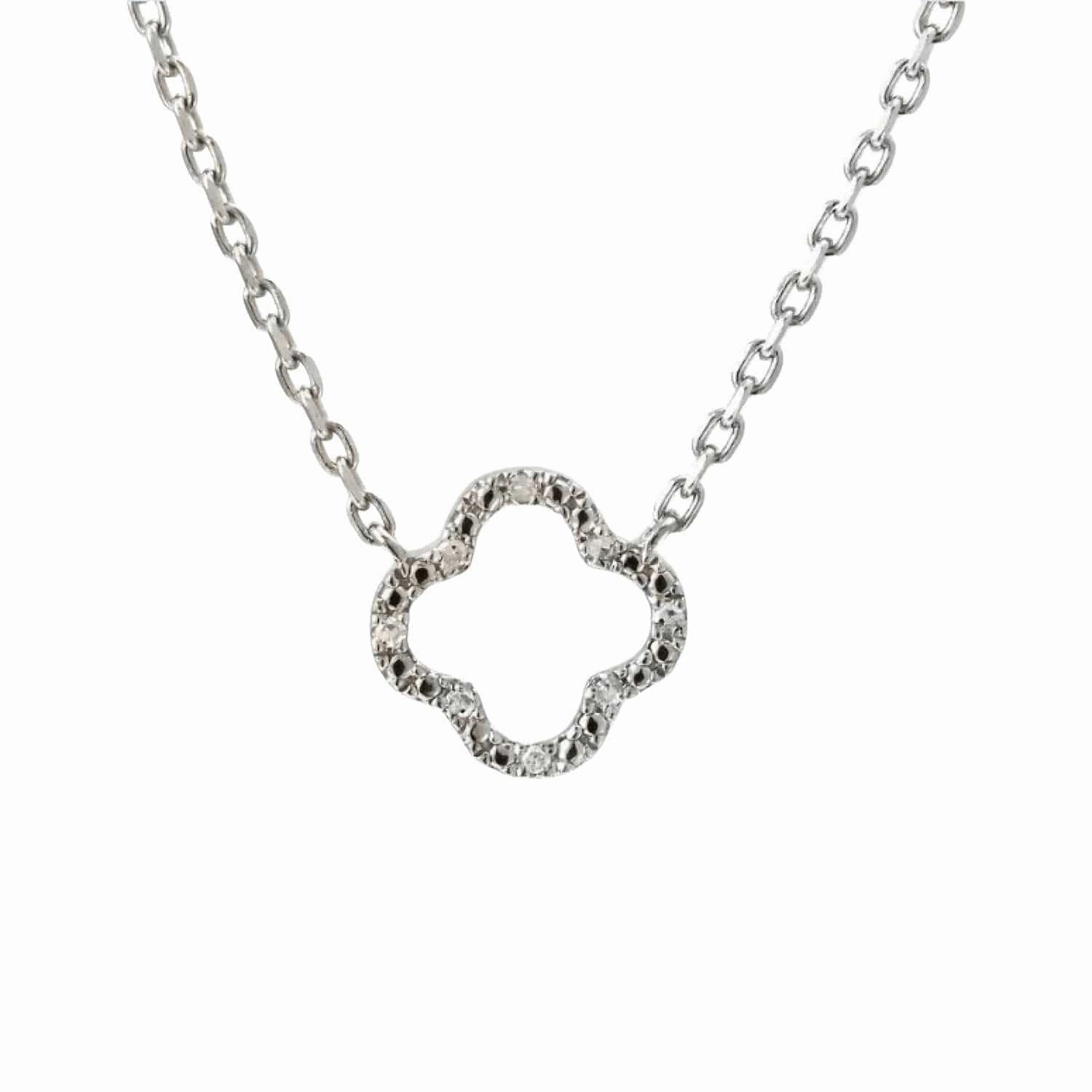 Quatrefoil Necklace with Diamonds