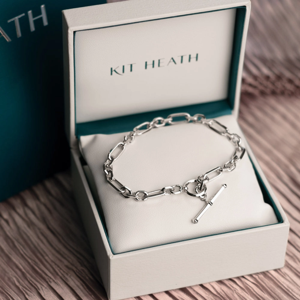 Revival Figaro Chain Link T-bar Bracelet