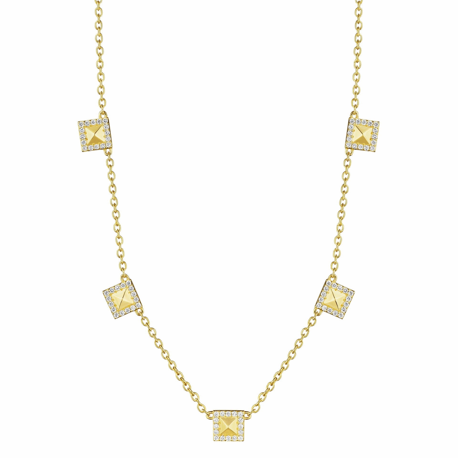 Rockstud Station Necklace