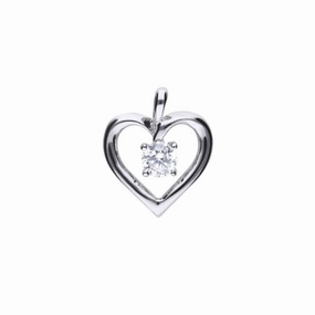 Sil-Cz-Opn Heart Pend   C