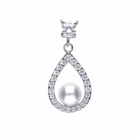 Sil-Cz-T.Drp Pearl Pnd Ch